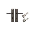 10736KPRIV60 - Sarlat Lever - Stepped Backplate Privacy Kit - Signature Brass - Privacy