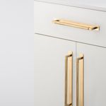 22120B - Brunswick Cabinet Pull with Backplate  - CTC256mm - Brushed Gold PVD