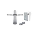 11706KENTR60KT - Verona Lever - Rectangular Backplate Entrance Kit with High Security Lock - Polished Chrome - Entrance