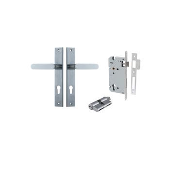 Bronte Lever - Rectangular Backplate Entrance Kit with High Security Lock