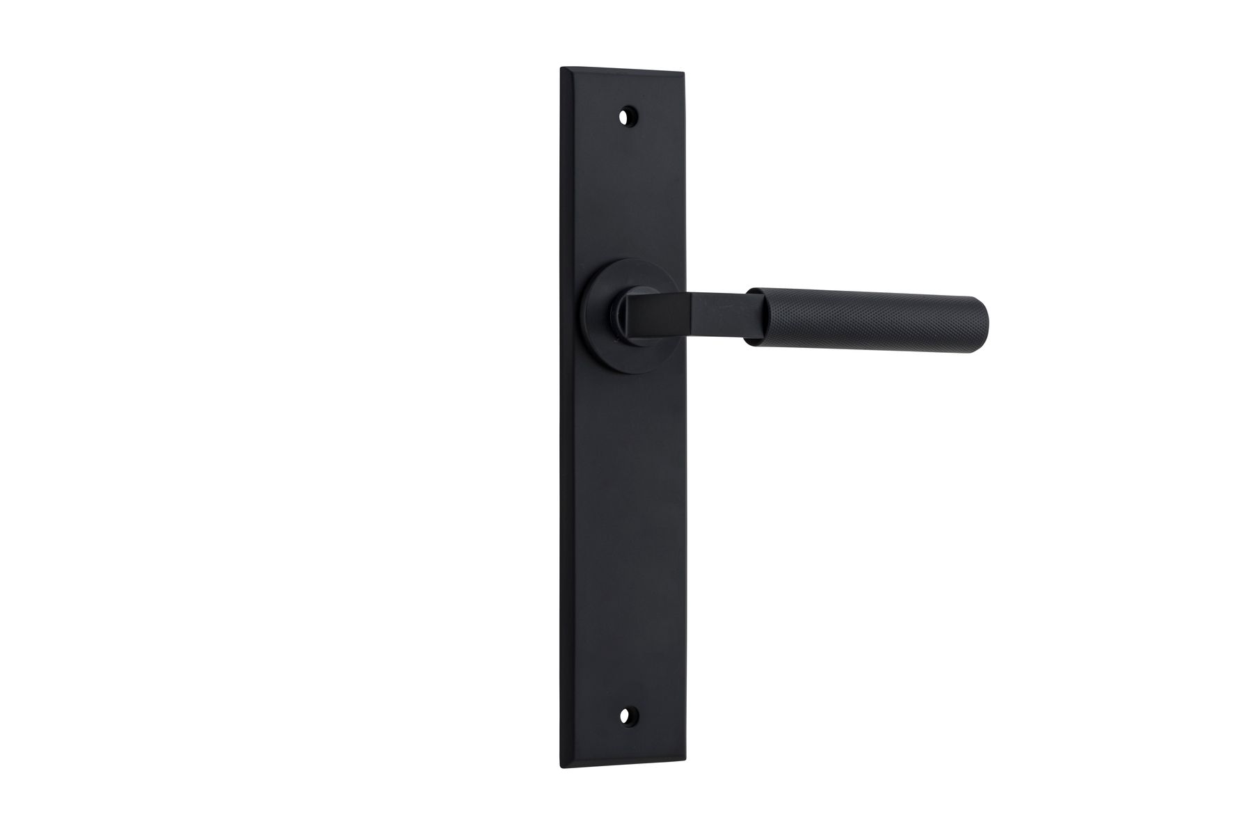 12796 - Brunswick Lever - Chamfered Backplate - Matt Black - Passage