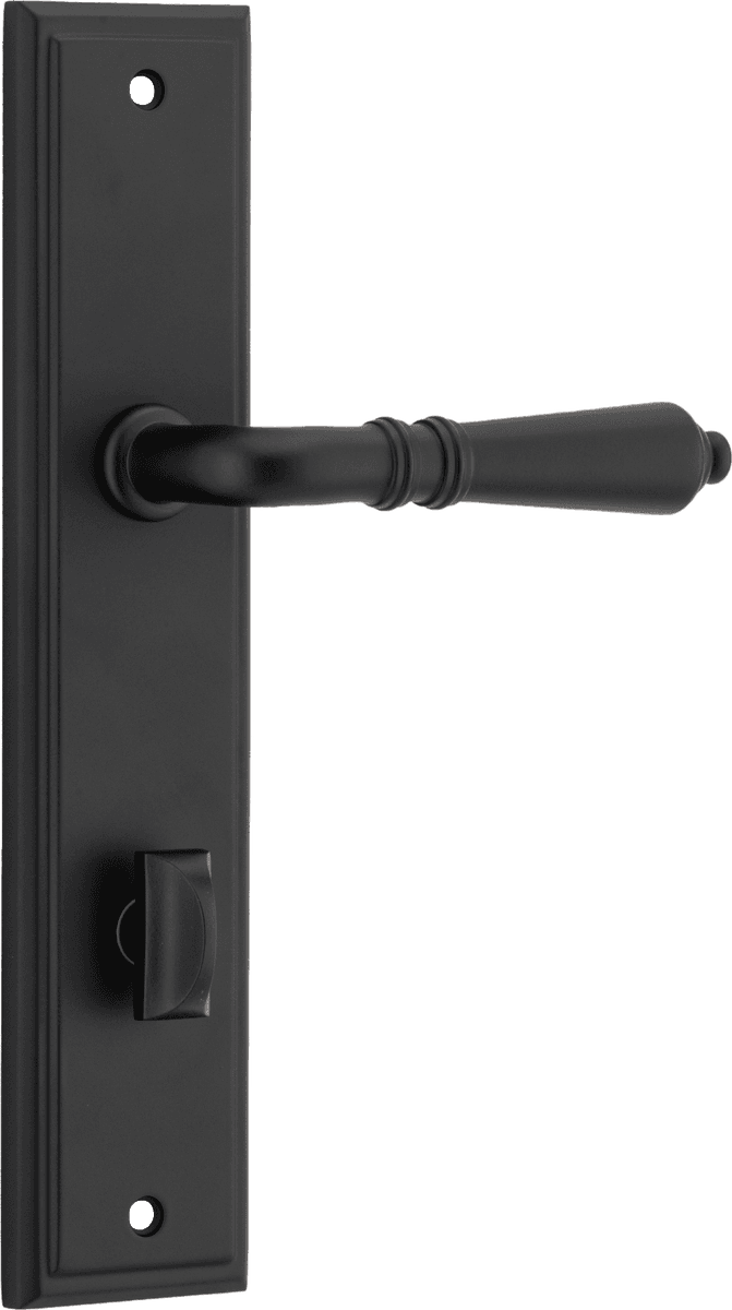 12736P85 - Sarlat Lever - Stepped Backplate - Matt Black - Privacy