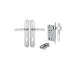 12212KENTR60KK - Sarlat Lever - Shouldered Backplate Entrance Kit with High Security Lock - Brushed Chrome - Entrance