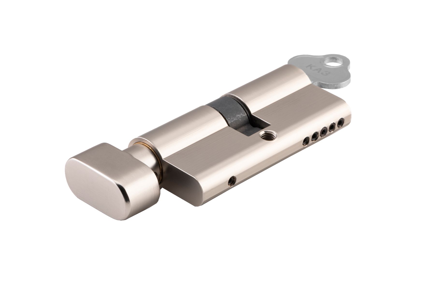21619 - Euro Cylinder Key/Thumb 5 Pin - Satin Nickel - Entrance