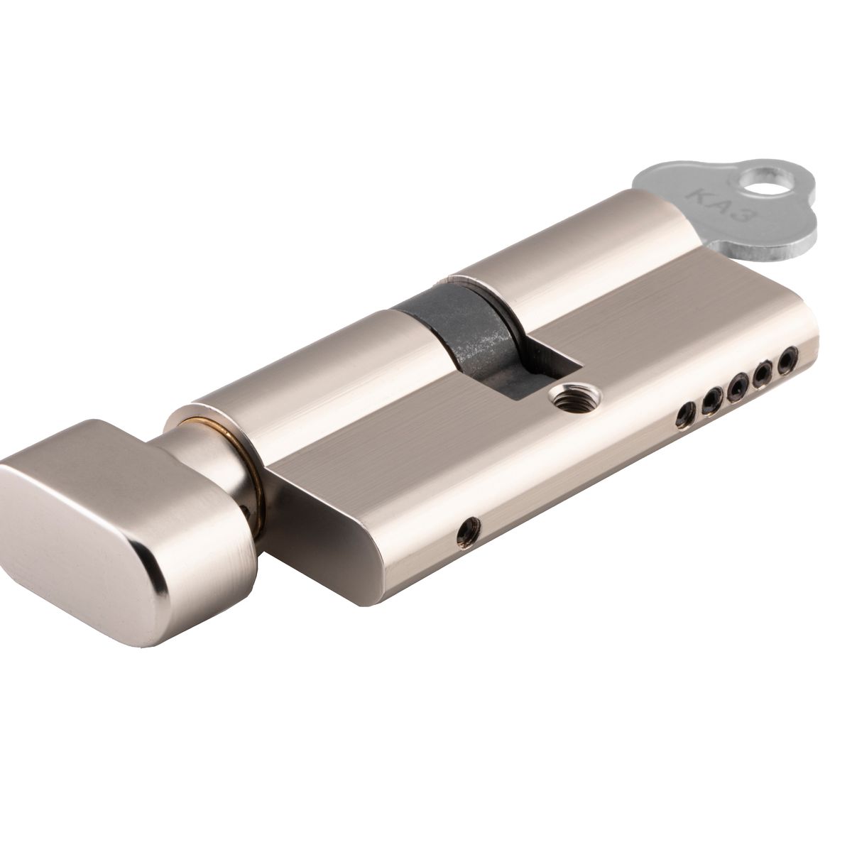 21619 - Euro Cylinder Key/Thumb 5 Pin - Satin Nickel - Entrance