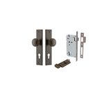15331KENTR60KT - Paddington Knob - Chamfered Backplate Entrance Kit with High Security Lock - Signature Brass - Entrance