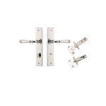 14286KPRIV60 - Verona Lever - Chamfered  Backplate Privacy Kit with Privacy Turn - Polished Nickel - Privacy