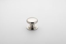 0574 - Sarlat Cupboard Knob - P27xD32mm - Polished Nickel
