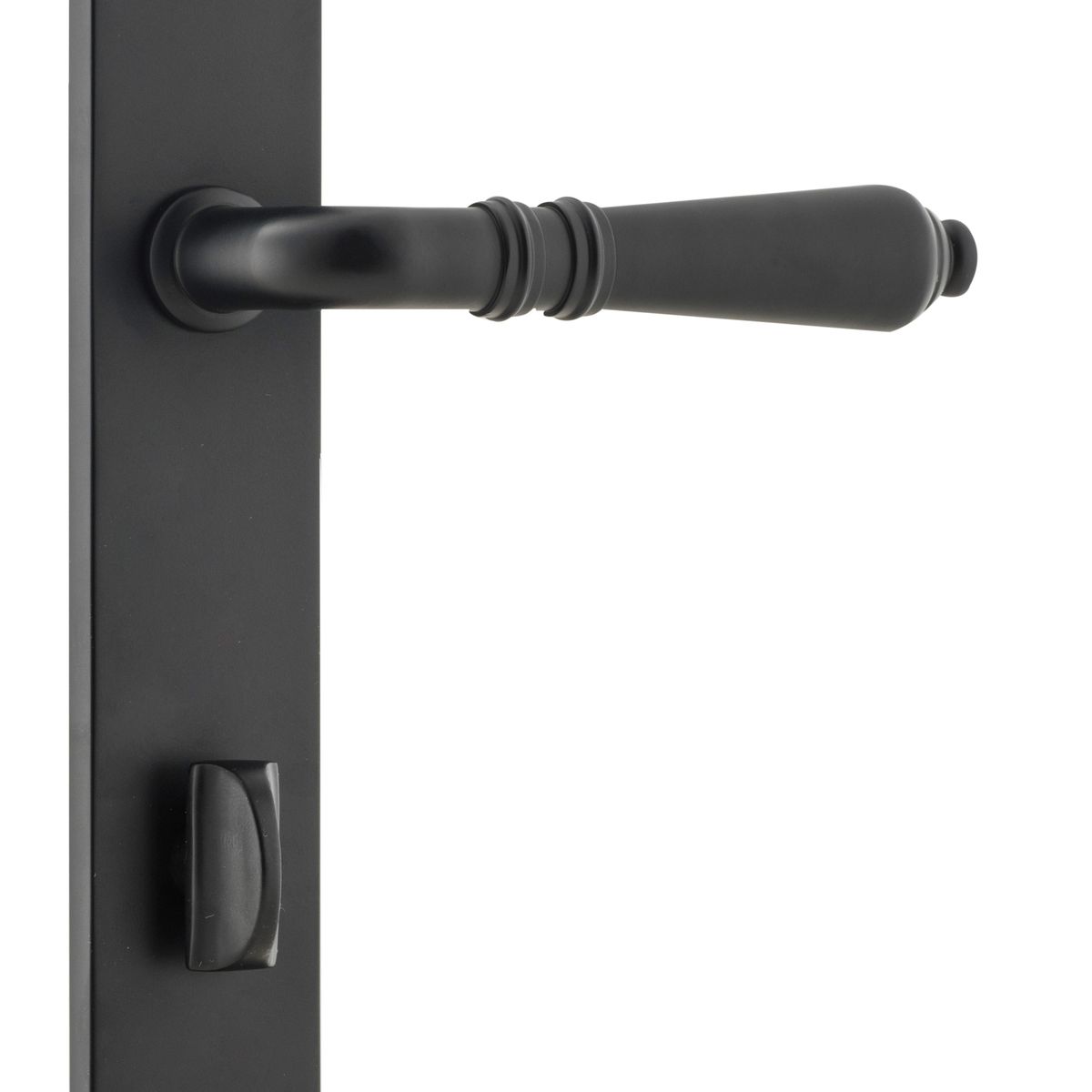 12700P85 - Sarlat Lever - Rectangular Backplate - Matt Black - Privacy