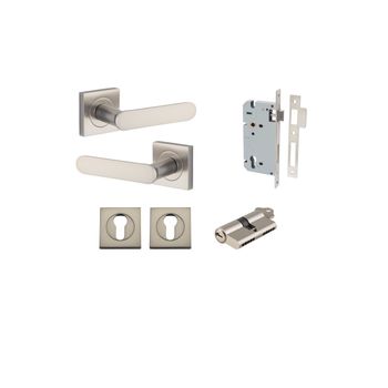 Bronte Lever - Square Rose Entrance Kit with High Security Lock
