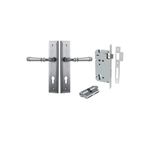 12242KENTR60KK - Verona Lever - Stepped Backplate Entrance Kit with High Security Lock - Brushed Chrome - Entrance