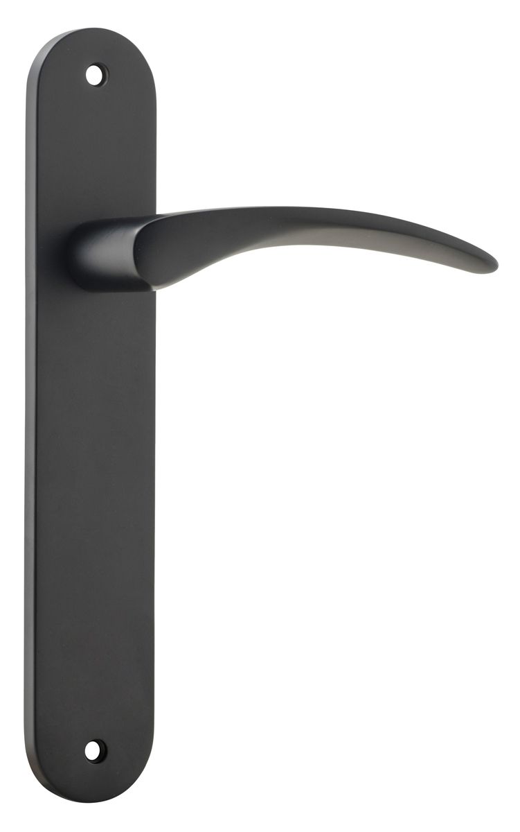 12728 - Oxford Lever - Oval Backplate - Matt Black - Passage