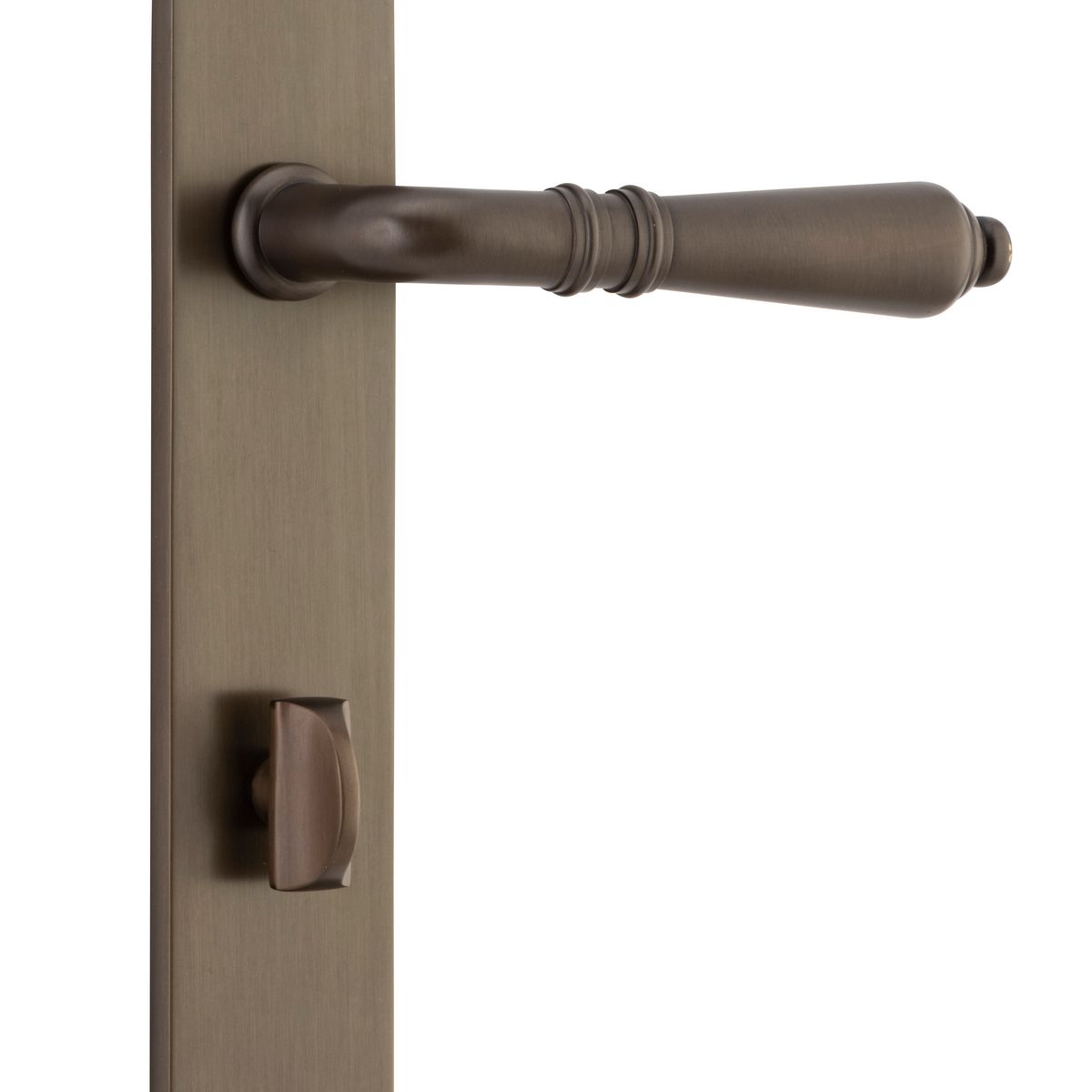 10724P85 - Sarlat Lever - Oval Backplate - Signature Brass - Privacy