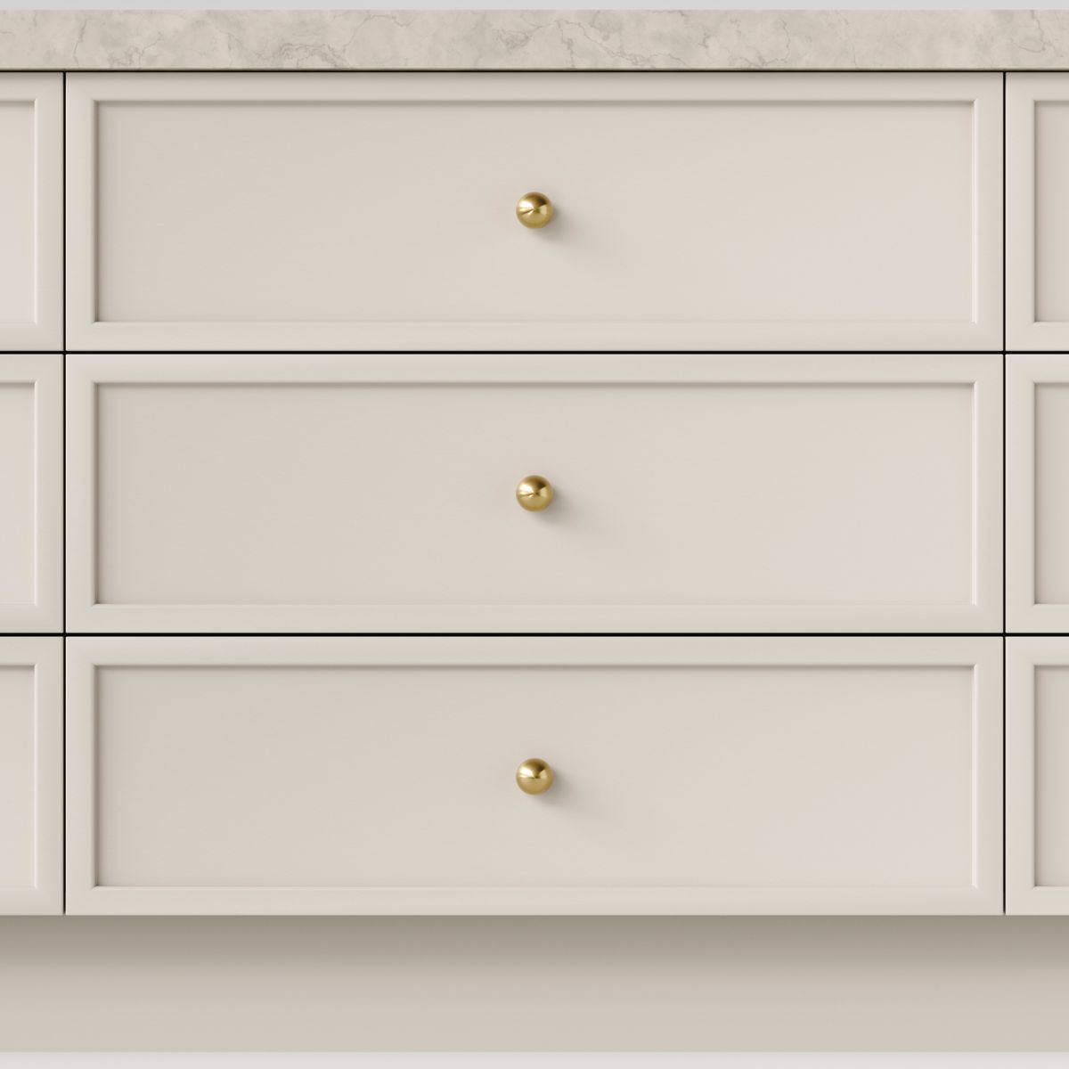 24080 - Puerto Cupboard Knob P30xD32mm - Brushed Gold PVD