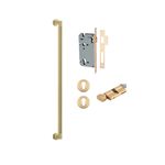 17195KENTR60KT - Berlin Pull Handle - 600mm Entrance Kit with Separate High Security Lock - Brushed Gold PVD - Entrance