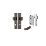 10946KENTR60KT - Cambridge Knob - Chamfered Backplate Entrance Kit with High Security Lock - Signature Brass - Entrance