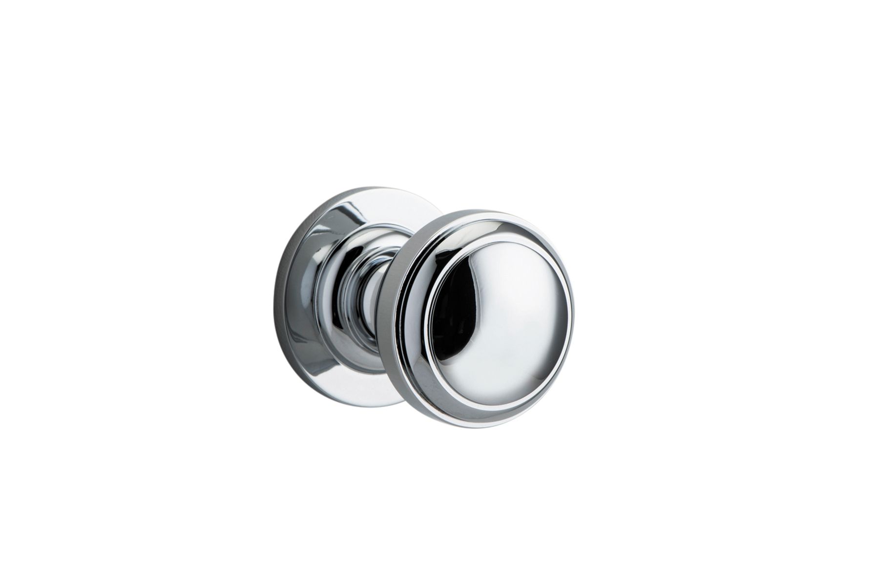 0214 - Paddington Knob - Round Rose - Polished Chrome - Passage