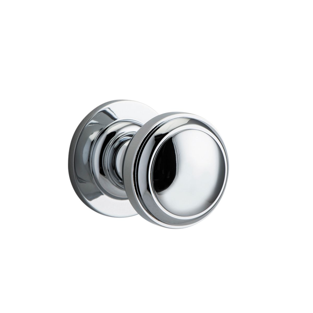 0214 - Paddington Knob - Round Rose - Polished Chrome - Passage