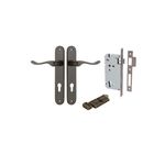 10924KENTR60KT - Stirling Lever - Oval Backplate Entrance Kit with High Security Lock - Signature Brass - Entrance