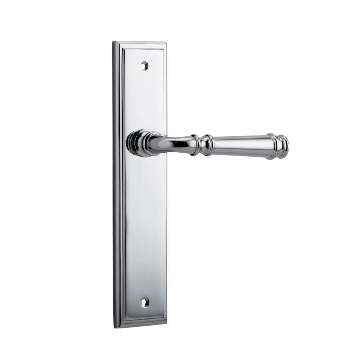 11742 - Verona Lever - Stepped Backplate - Polished Chrome - Passage