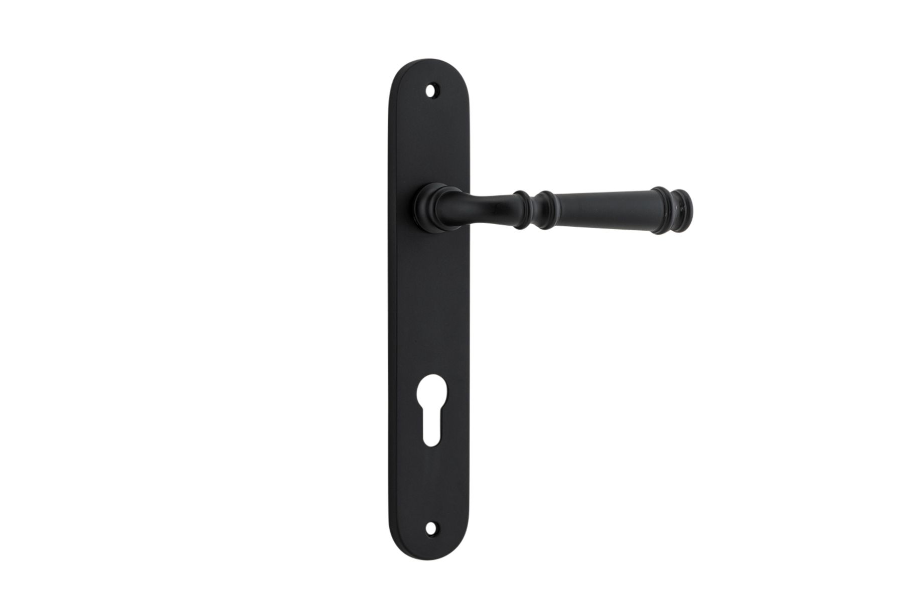 12730E85 - Verona Lever - Oval Backplate - Matt Black - Entrance