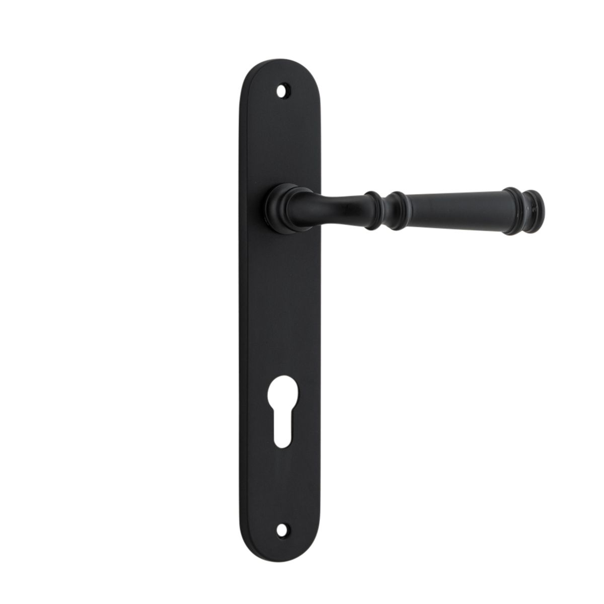 12730E85 - Verona Lever - Oval Backplate - Matt Black - Entrance