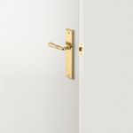 10236KENTR60KK - Sarlat Lever - Stepped Backplate Entrance Kit with High Security Lock - Polished Brass - Entrance