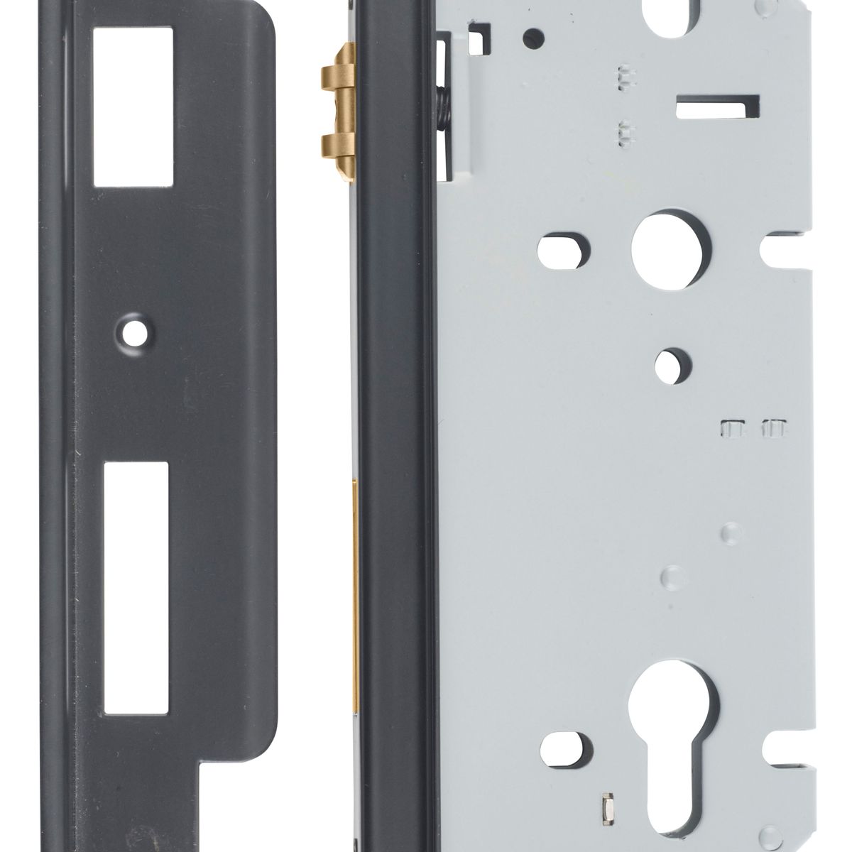 6073 - Rebated 85mm Euro Roller Mortice Locks - 60mm Backset - Matt Black