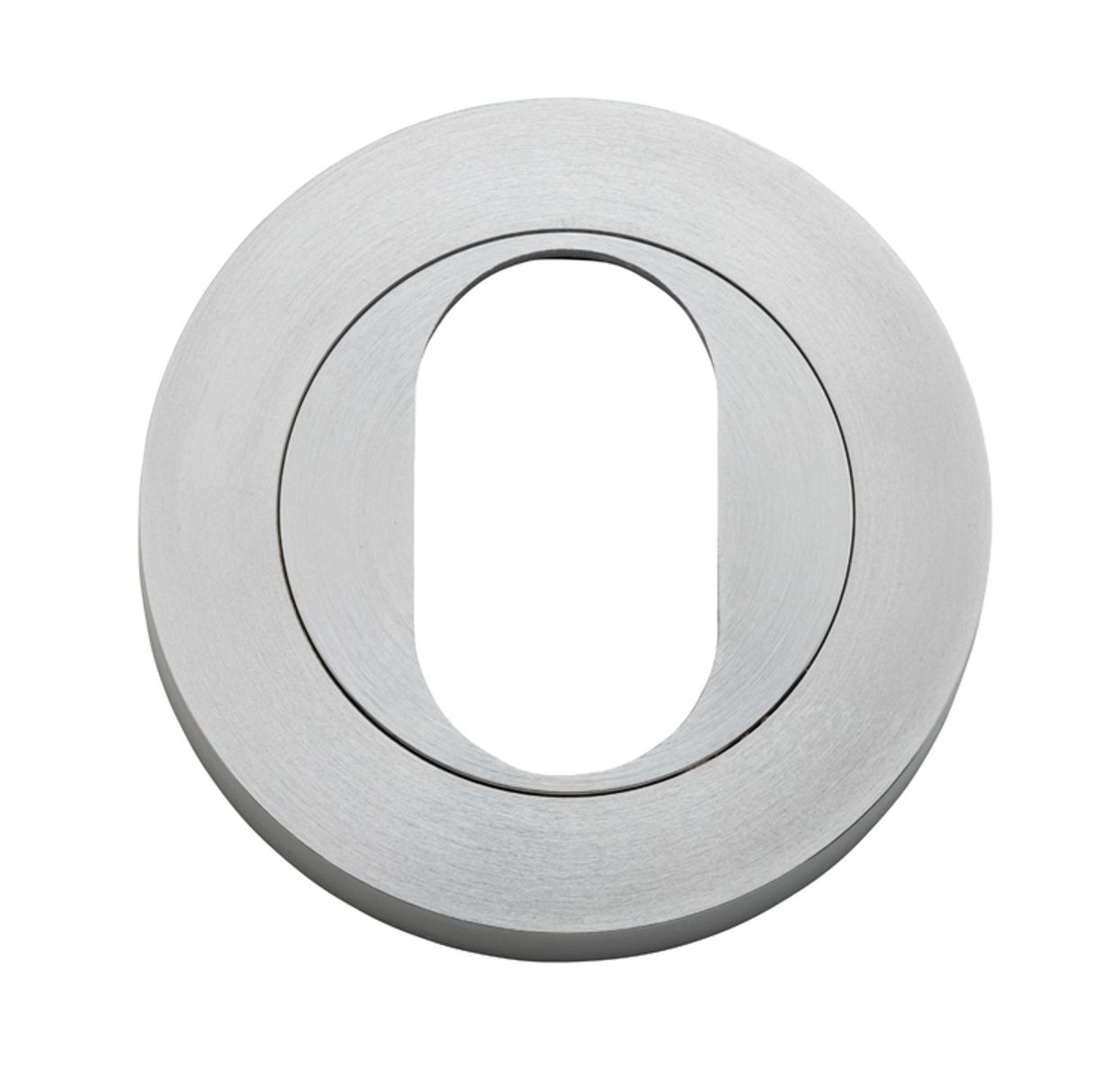 20065 - Oval Escutcheon -  Round - Brushed Chrome