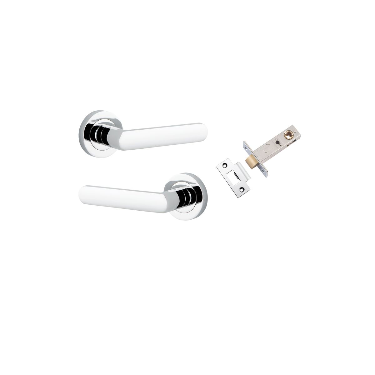 20774KPASS60 - Osaka Lever - Round Rose Passage Kit - Polished Chrome - Passage