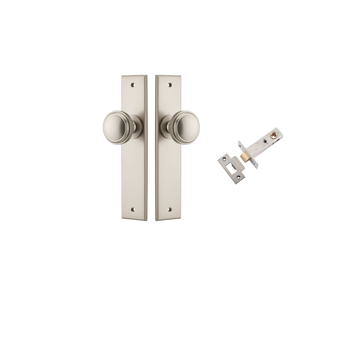 14831KPASS60 - Paddington Knob - Chamfered Backplate Passage Kit - Satin Nickel - Passage