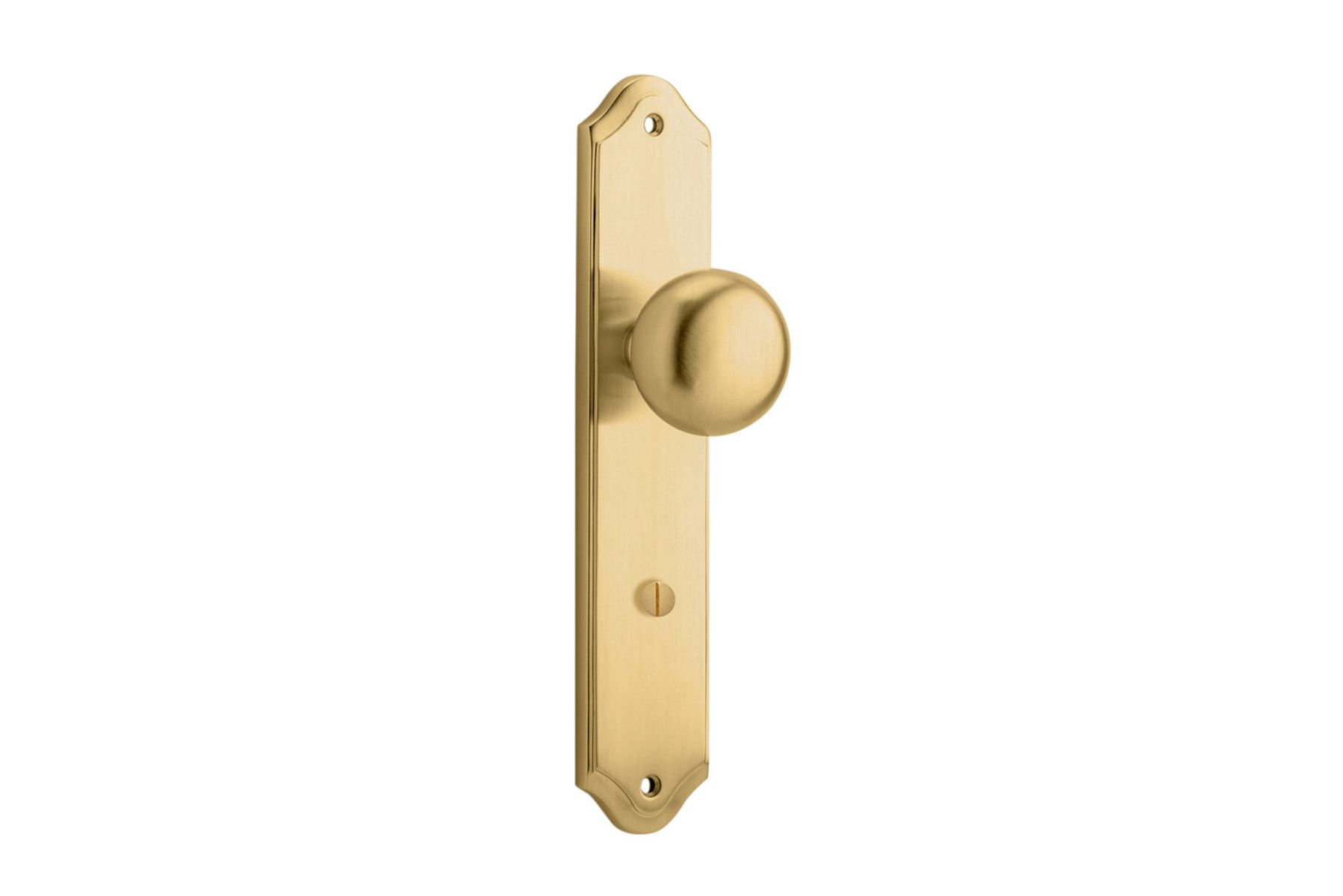 15328P85 - Cambridge Knob - Shouldered Backplate - Brushed Brass - Privacy