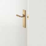 16236KENTR60KK - Sarlat Lever - Stepped Backplate Entrance Kit with High Security Lock - Brushed Gold PVD - Entrance