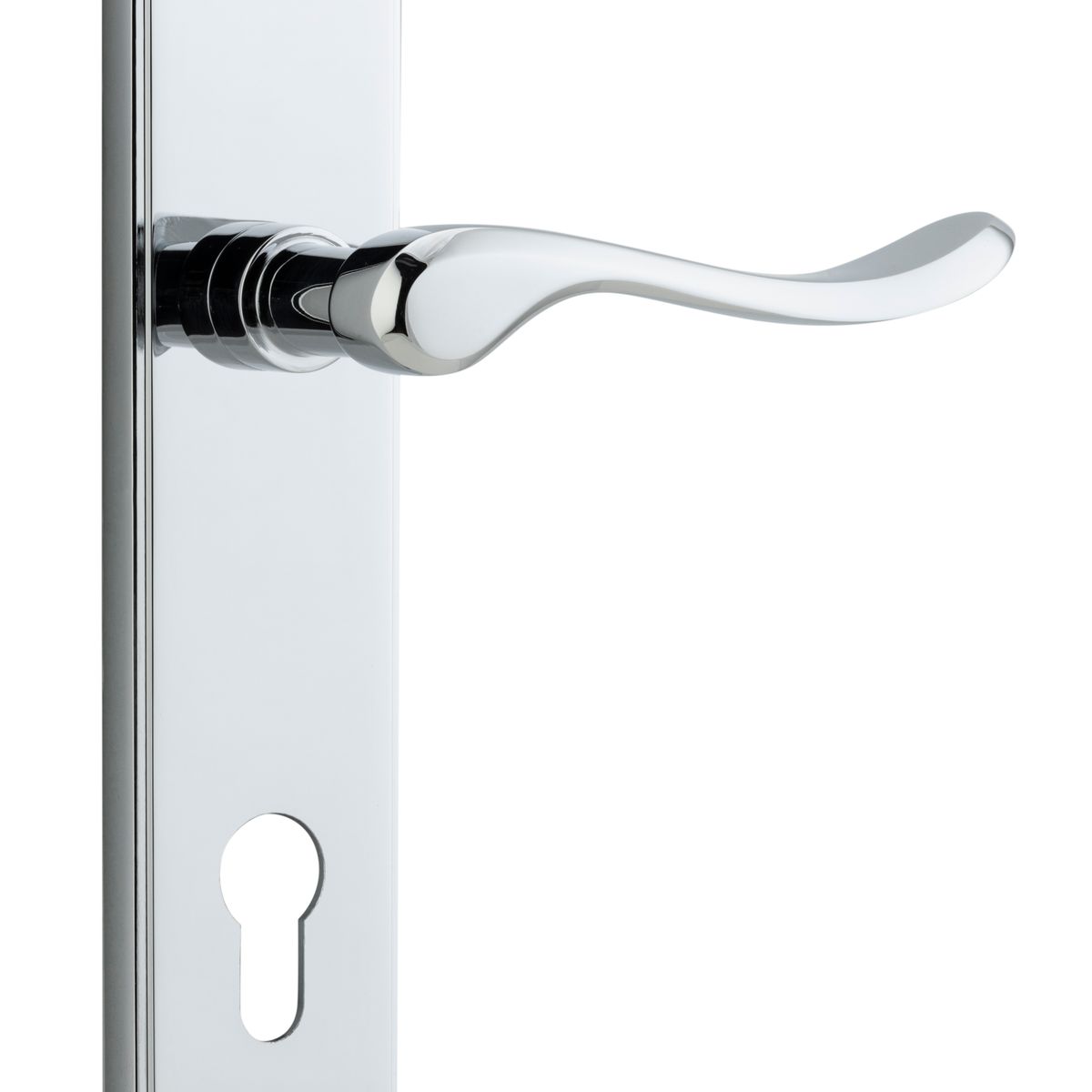 11922E85 - Stirling Lever - Shouldered Backplate - Polished Chrome - Entrance