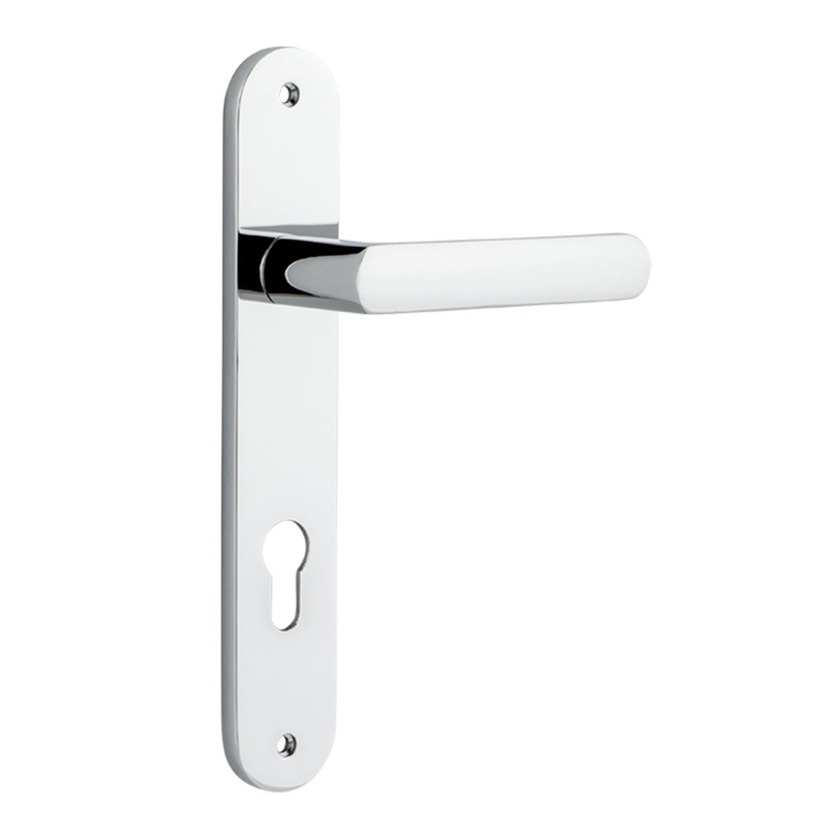 11864E85 - Osaka Lever - Oval Backplate - Polished Chrome - Entrance