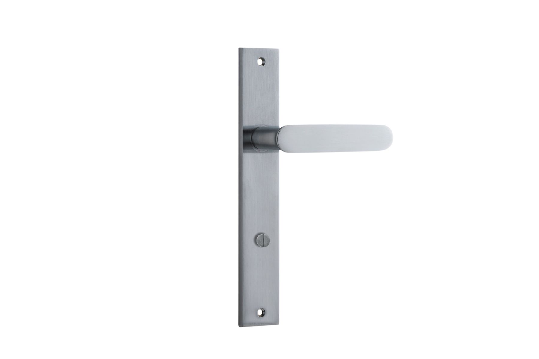 12248 - Bronte Lever - Rectangular Backplate - Brushed Chrome - Passage