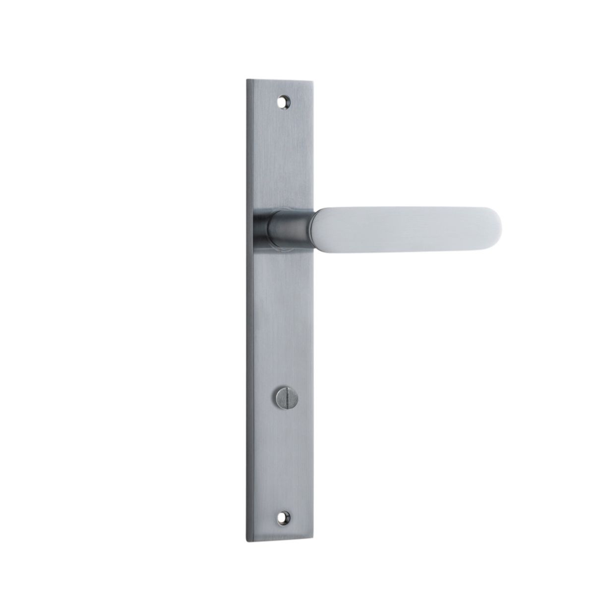 12248 - Bronte Lever - Rectangular Backplate - Brushed Chrome - Passage