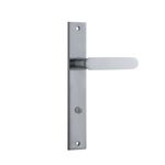 12248 - Bronte Lever - Rectangular Backplate - Brushed Chrome - Passage
