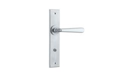 12380 - Copenhagen Lever - Chamfered Backplate - Brushed Chrome - Passage