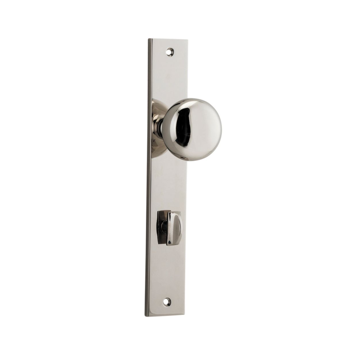 14322P85 - Cambridge Knob - Rectangular Backplate - Polished Nickel - Privacy