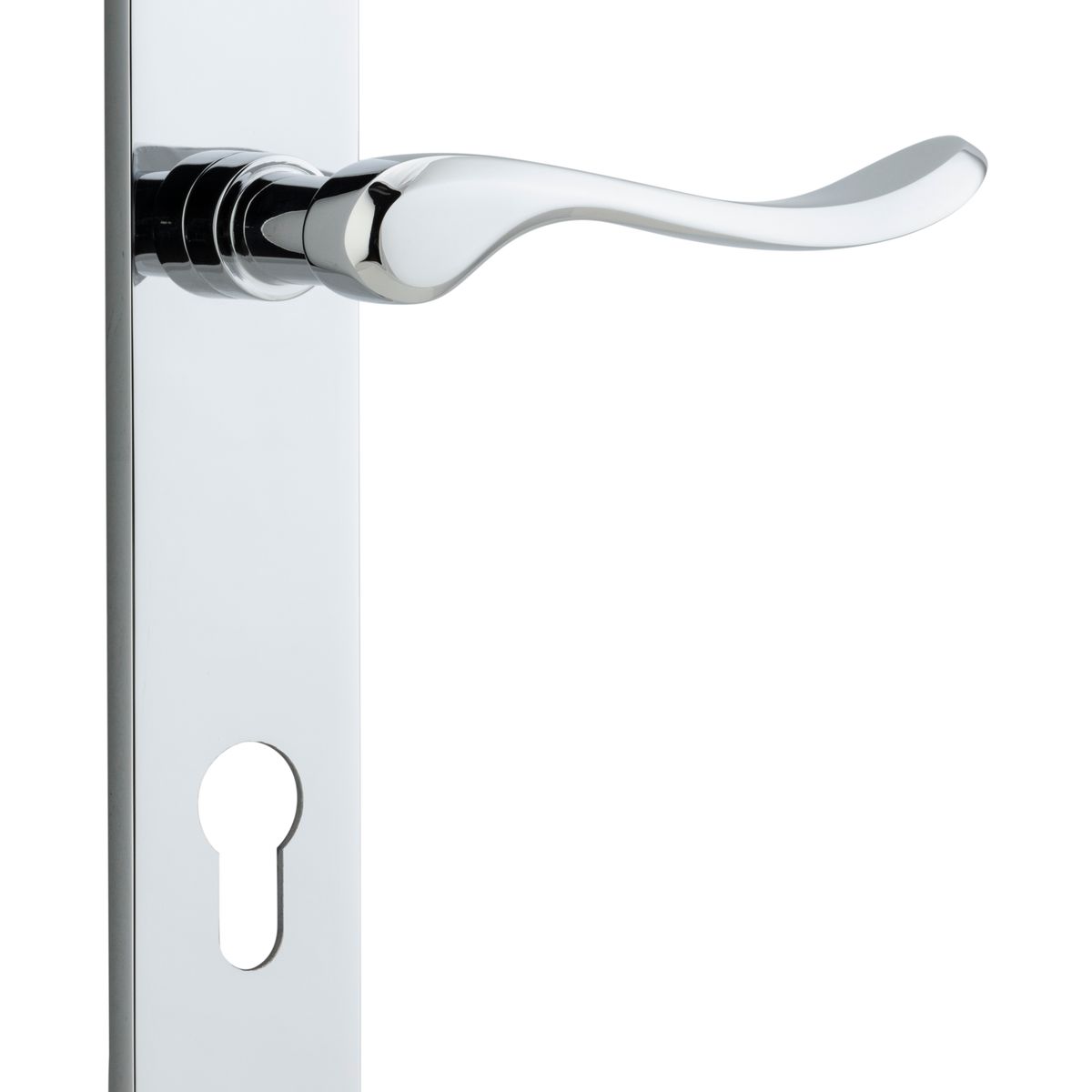 11924E85 - Stirling Lever - Oval Backplate - Polished Chrome - Entrance