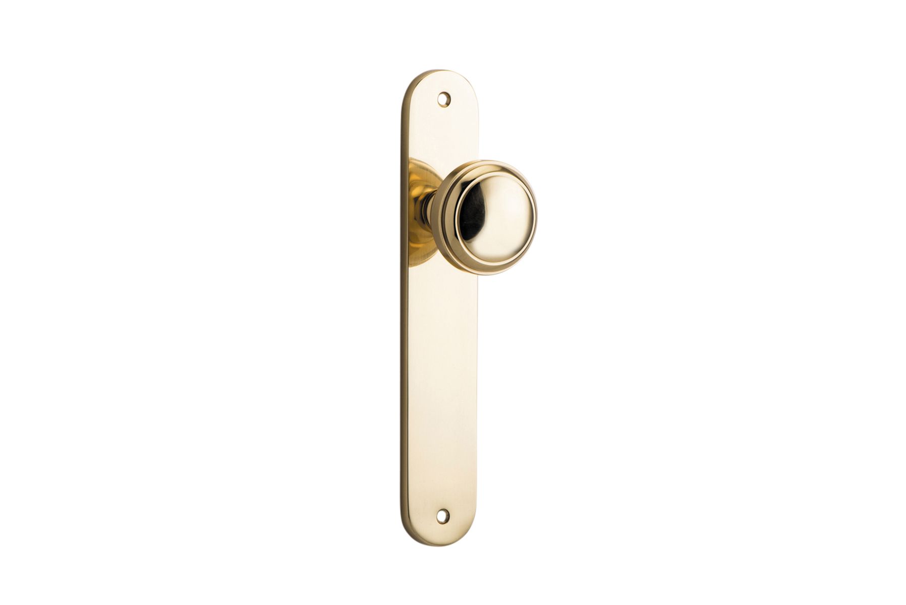 10332 - Paddington Knob - Oval Backplate - Polished Brass - Passage