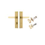 16366KPRIV60 - Osaka Lever - Chamfered Backplate Privacy Kit with Privacy Turn - Brushed Gold PVD - Privacy