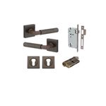 0421KENTR60KK - Brunswick Lever - Square Rose Entrance Kit with High Security Lock - Signature Brass - Entrance