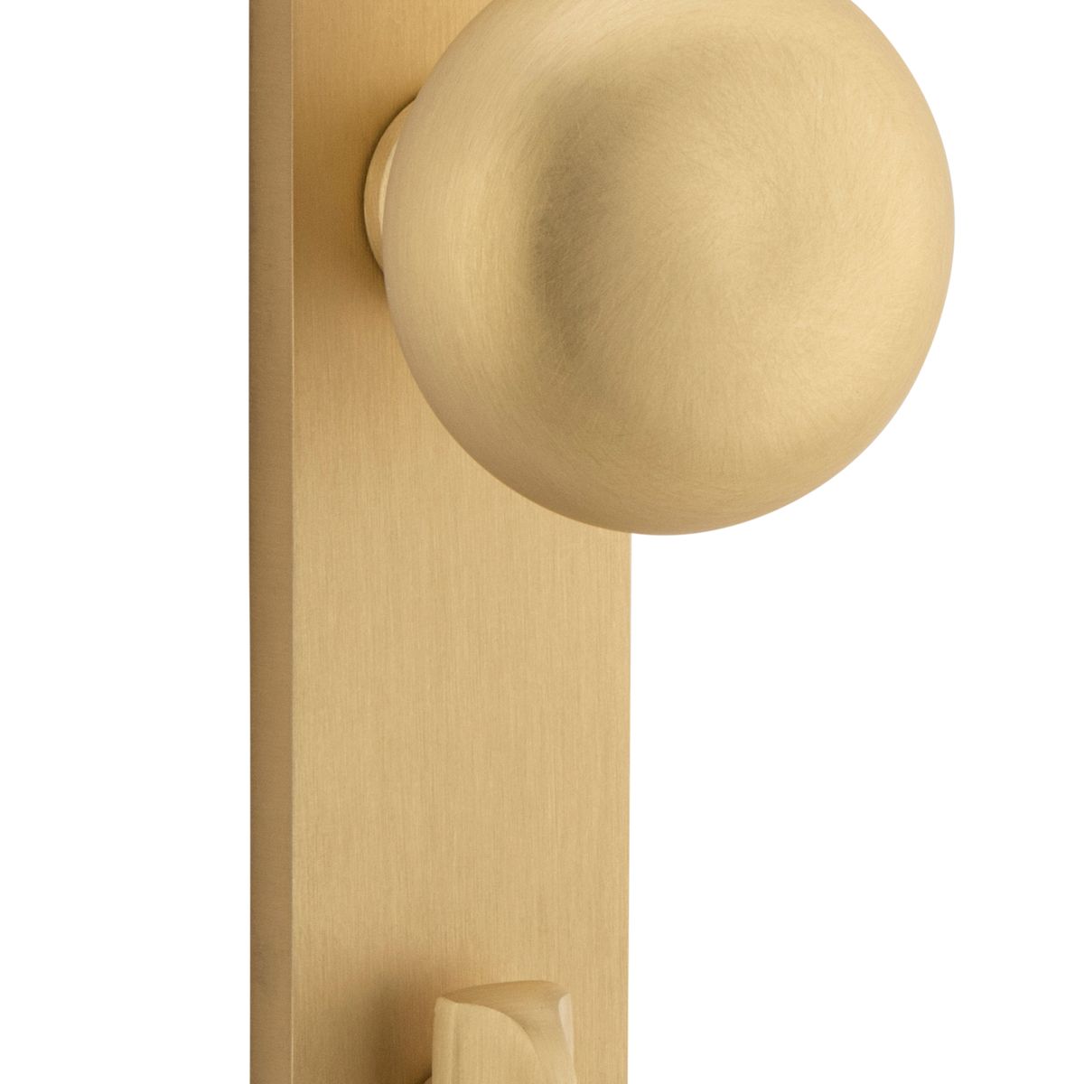 15322P85 - Cambridge Knob - Rectangular Backplate - Brushed Brass - Privacy