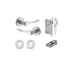 20795KENTR60KK - Stirling Lever - Round Rose Entrance Kit with Separate High Security Lock - Brushed Chrome - Entrance