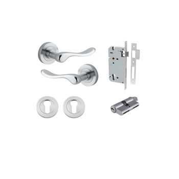 Stirling Lever - Round Rose Entrance Kit with Separate High Security Lock