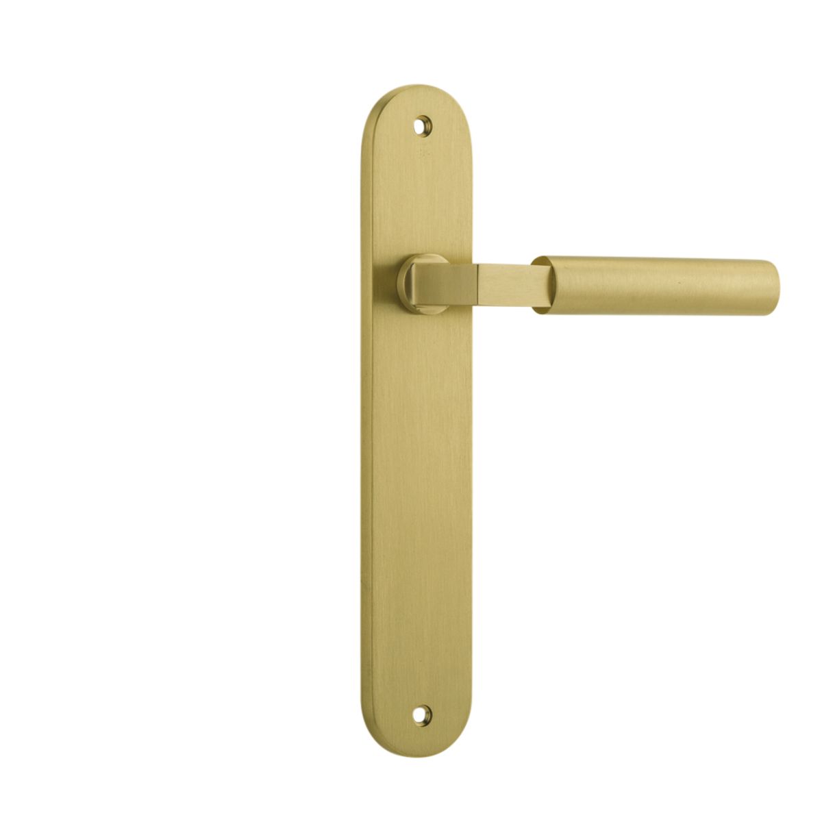 16266 - Berlin Lever - Oval Backplate - Brushed Gold PVD - Passage