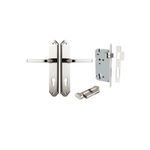 14220KENTR60KT - Annecy Lever - Shouldered Backplate Entrance Kit with High Security Lock - Polished Nickel - Entrance