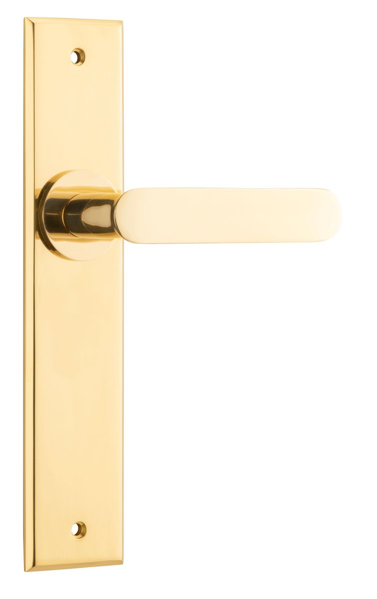 10284 - Bronte Lever - Chamfered Backplate - Polished Brass - Passage